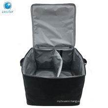 Insulated Food Delivery Tote Bag with Detachable Interlayer Foldable Pizza Beverage Storage Carrier Bag
